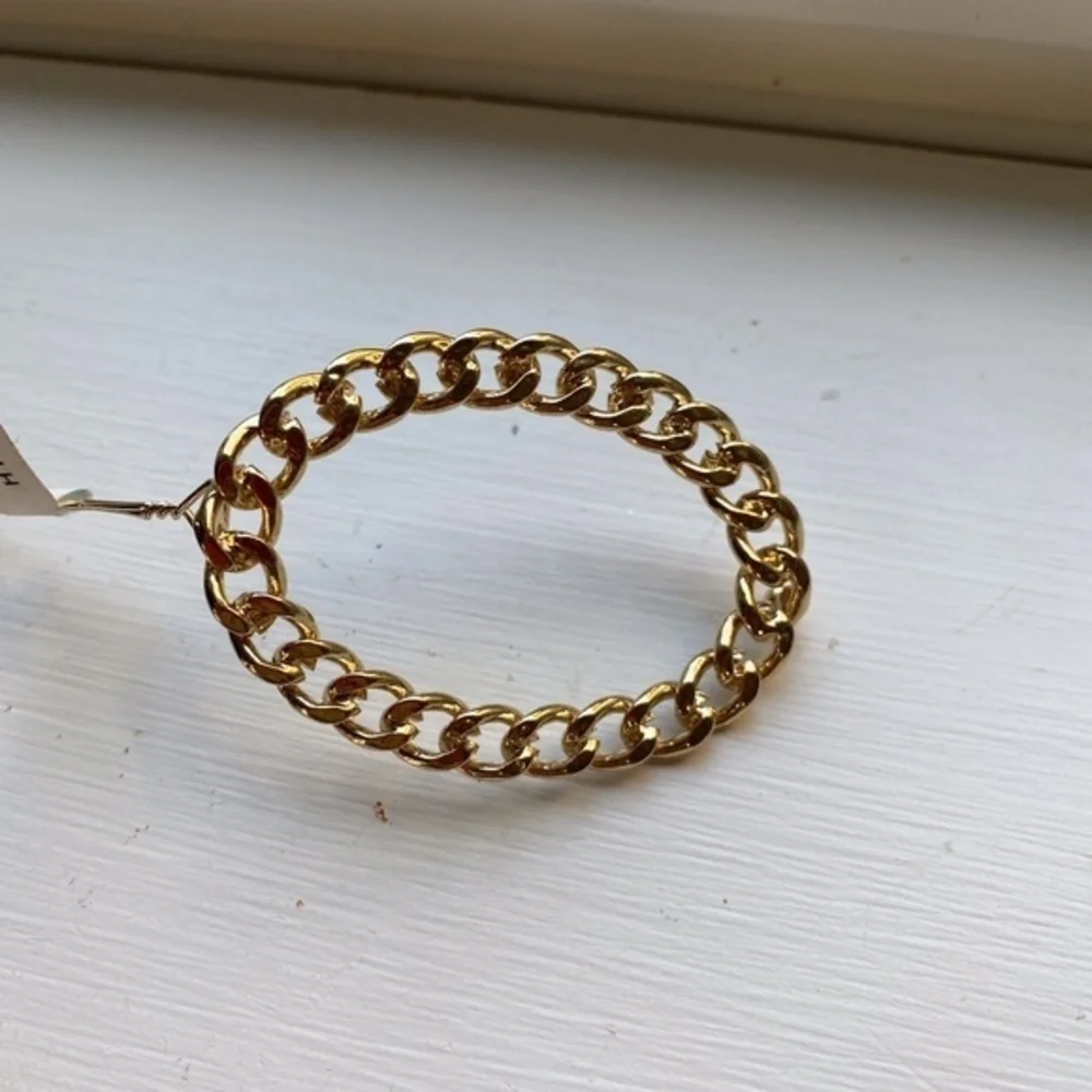 Anthropologie Gold Oval Hair Barrette